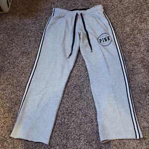 Like New Victoria's Secret PINK Boyfriend Sweatpants XS Gray